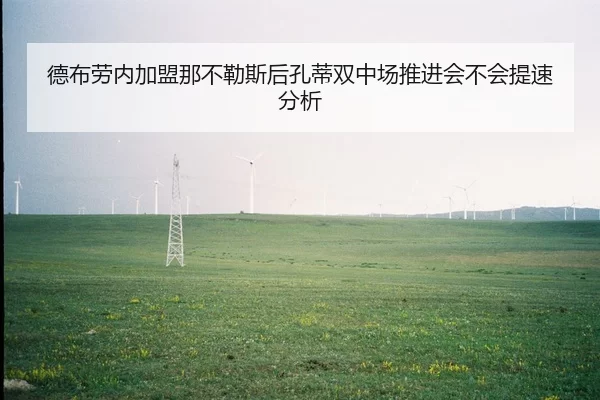 德布劳内加盟那不勒斯后孔蒂双中场推进会不会提速分析